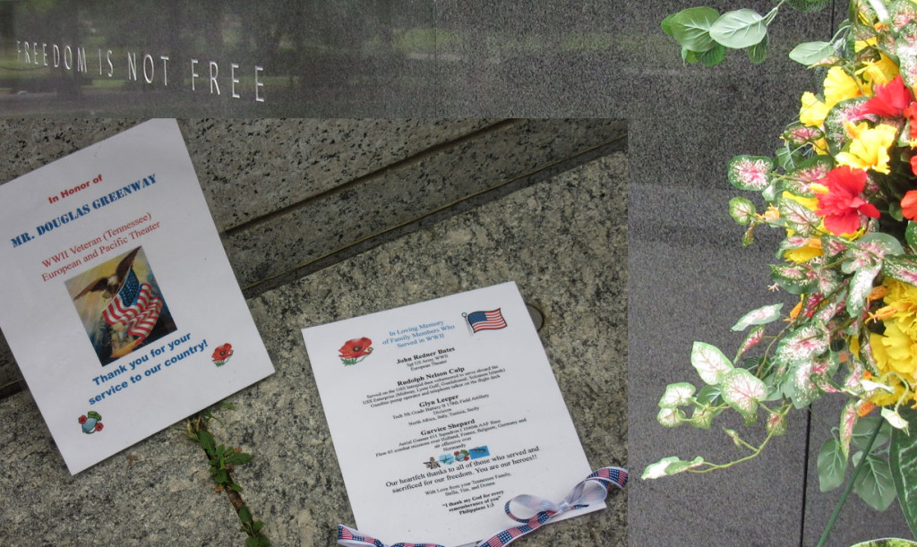 Bedankbrieven bij Monumenten in Washington