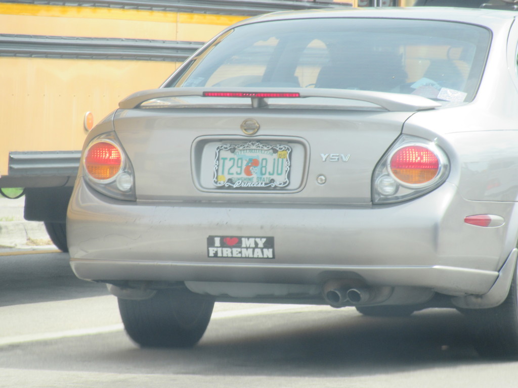 auto stickers tijdens Amerika rondreis