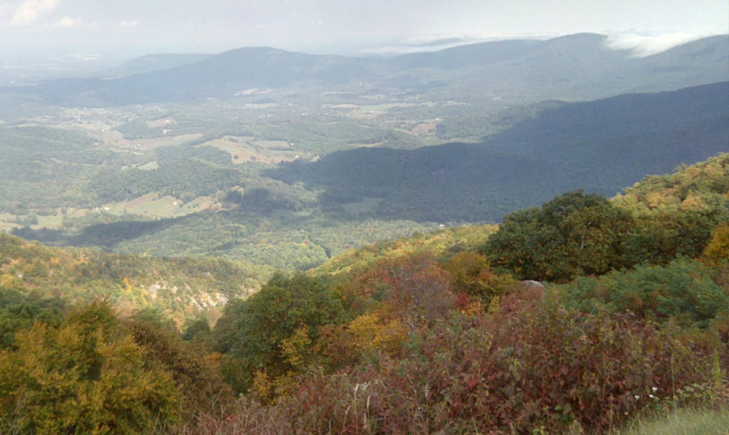 Uitzicht skylinedrive tijdens rondreis Amerika