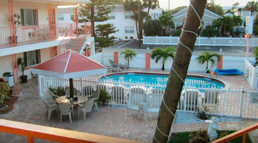 Motel in St Pete's Beach tijdens rondreis in Amerika