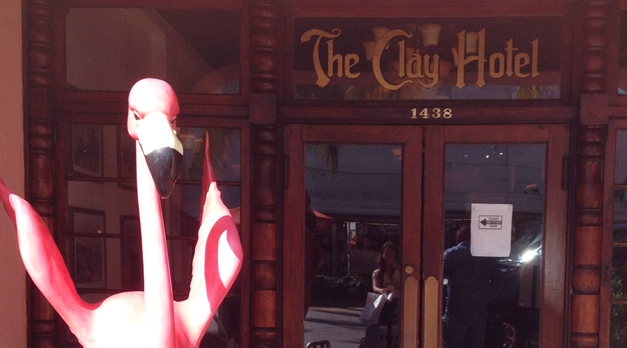 The Clay Hotel in Miami Beach tijdens rondreis in Amerika