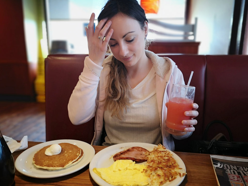 Denny's-ontbijt-in-Amerika