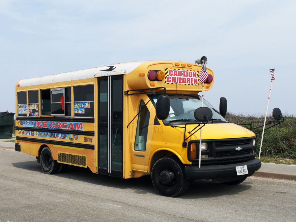 schoolbus-Texas-strand