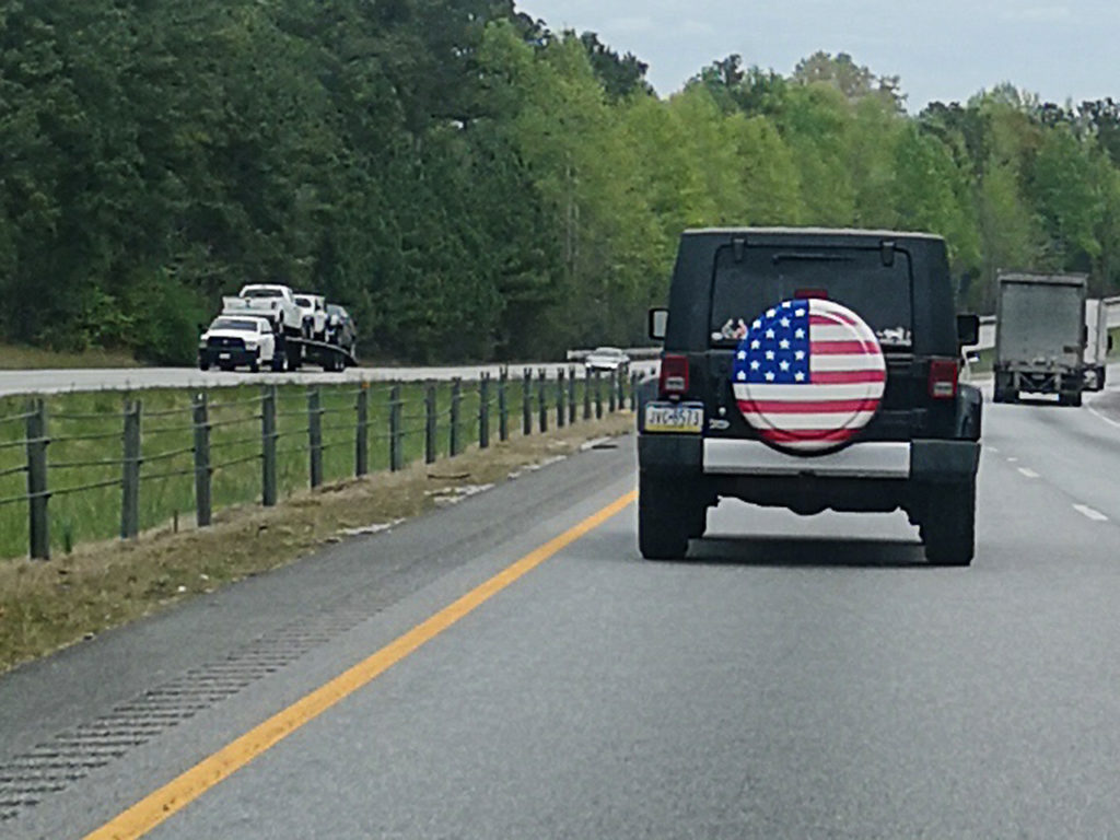 Amerikaanse-vlag-auto