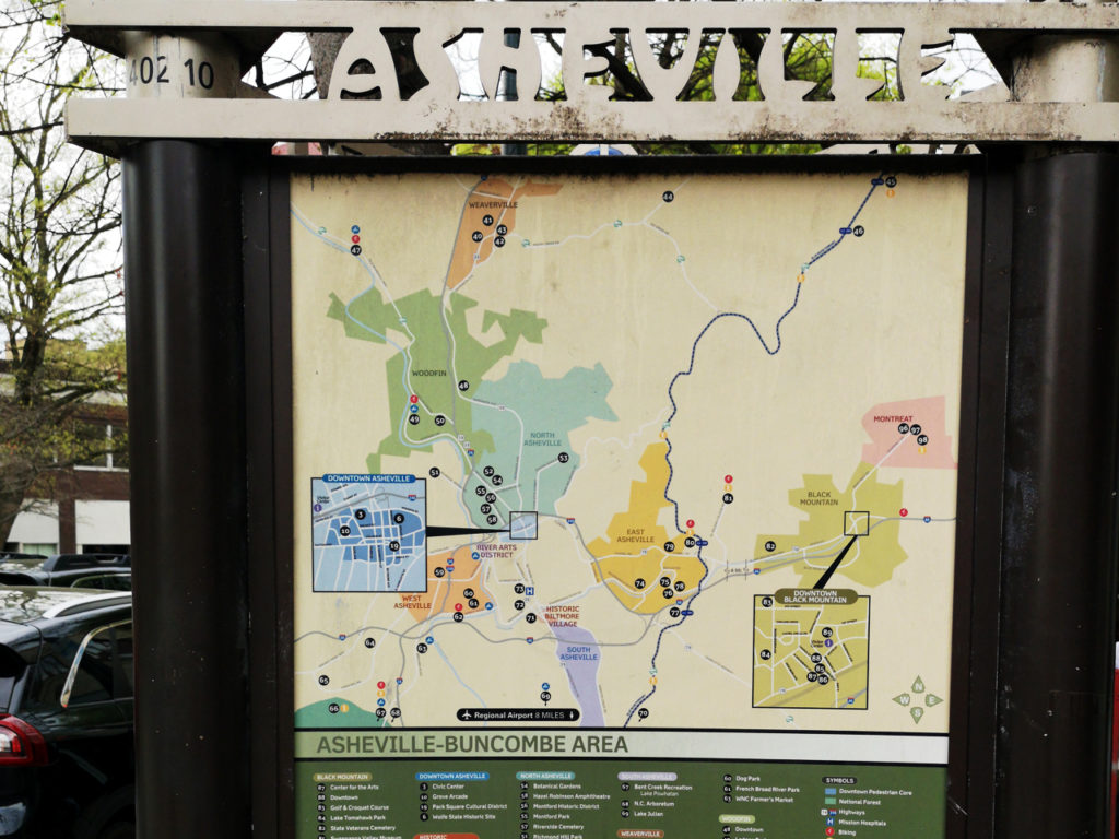 Asheville-map-reizen-in-Amerika