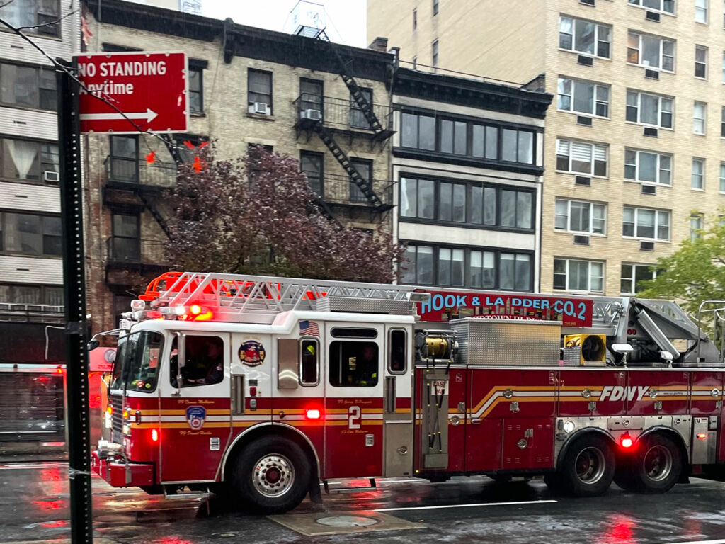 Amerikaanse brandweerwagen in New York