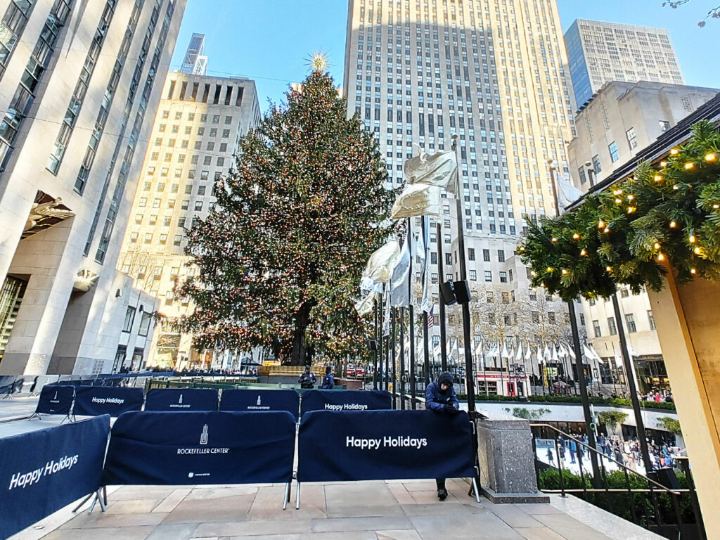 Christmas Tree Rockefeller Centre by day