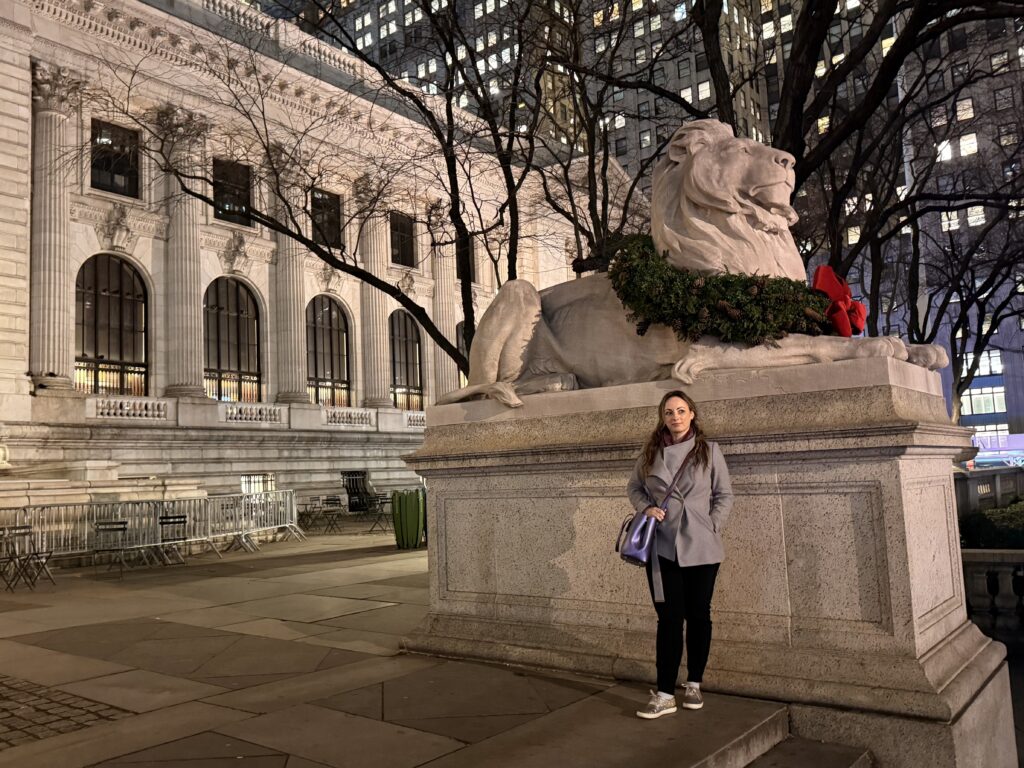 New York Public Library leeuw kerst winter Amerika