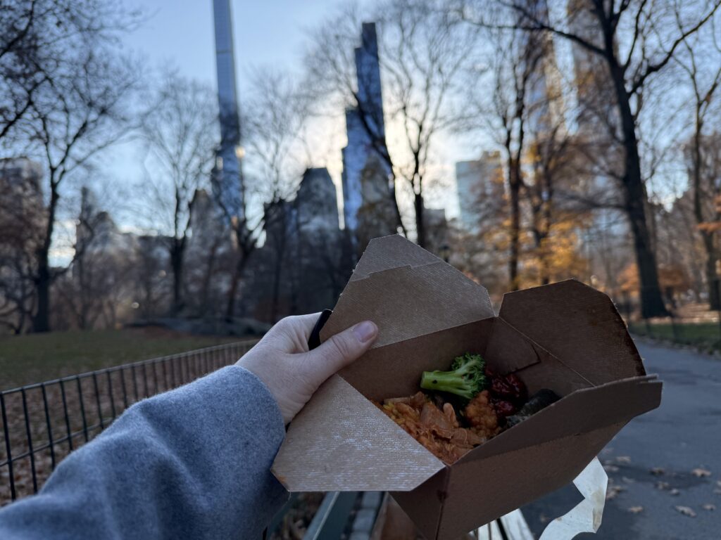 bakje eten opscheppen in Amerika