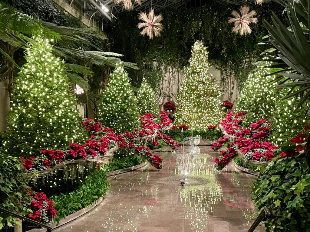 Longwood Garden kerst Philadelphia Amerika roadtrip winter